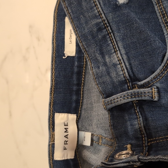 Frame Le Garcon Straight Leg Jeans, Lupine Grind - Picture 6 of 7